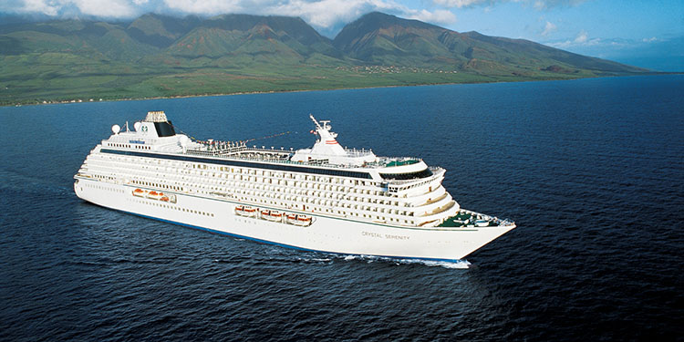 Crystal Serenity - Sailing through a scenic landscape