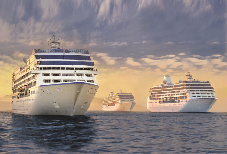 Three ships in the Oceania Cruises fleet