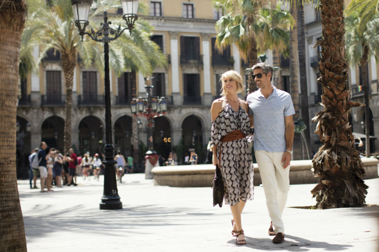 Couple in Barcelona, Spain