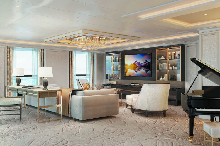Living Room in the Regent Suite - Seven Seas Splendor