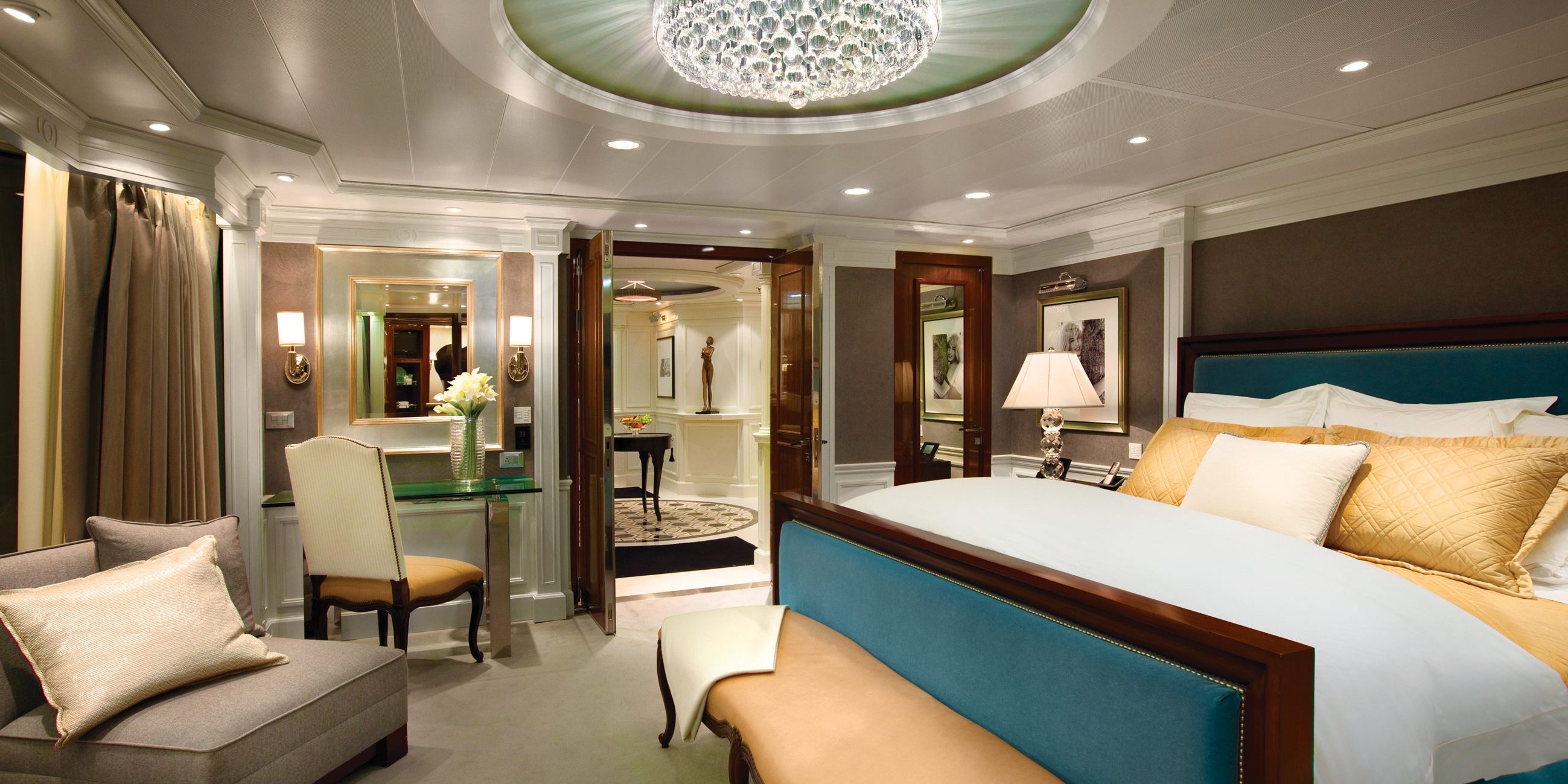 cruise ship with largest rooms