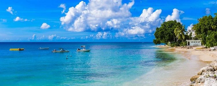 A sun-soaked beach in Bridgetown, the Barbados cruise port