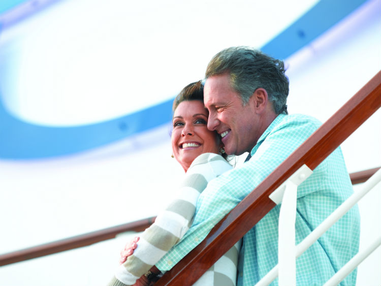 Couple on-board Oceania Cruises