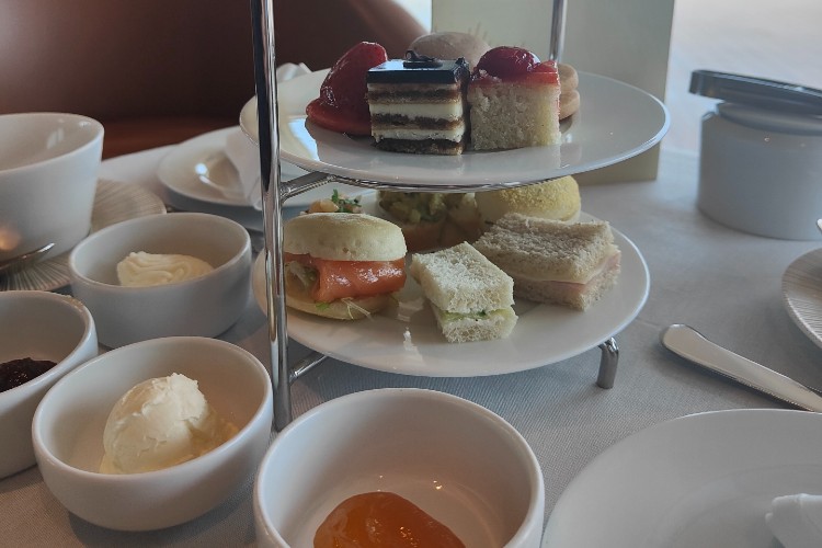 Afternoon tea in the Observation Room