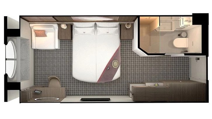 Deluxe Oceanview Stateroom floor Plan