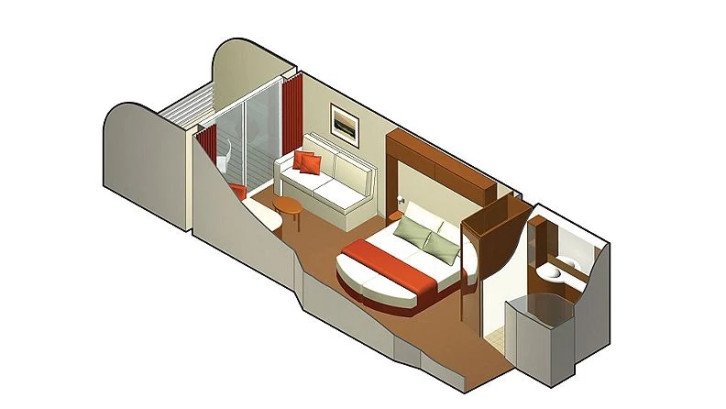 Prime Concierge Class Stateroom floor Plan