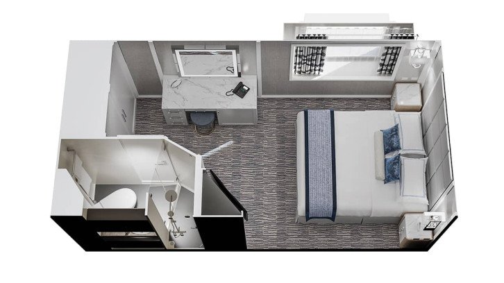 Solo Oceanivew Stateroom floor Plan