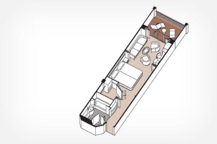 Deluxe Veranda Suite floor Plan