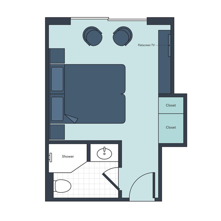 French Balcony floor Plan