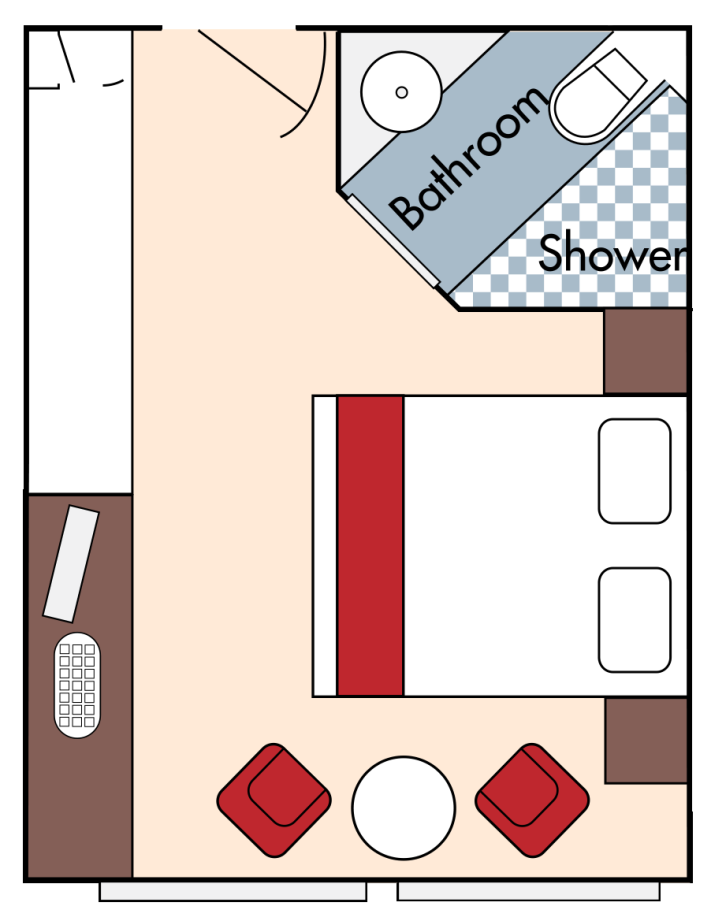 Category E Stateroom floor Plan