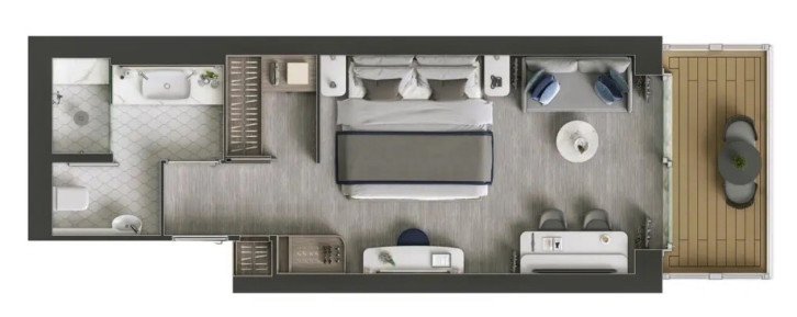 Deluxe Veranda Suite floor Plan