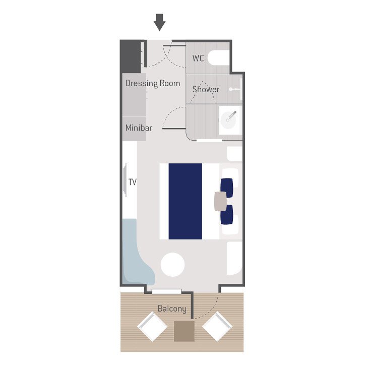 Deluxe Stateroom floor Plan