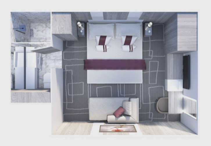 Inside Stateroom floor Plan