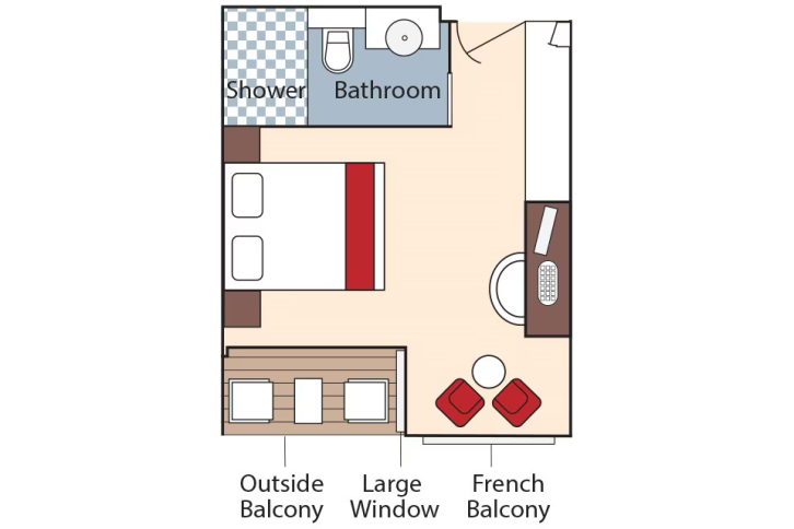 Category BA Stateroom floor Plan