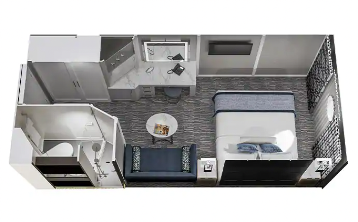 Ocean View Stateroom floor Plan