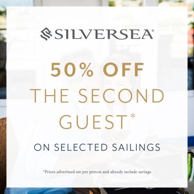 Silversea 50% off second guest