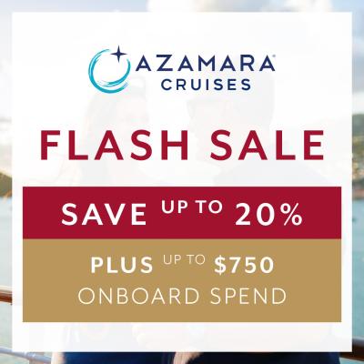 Azamara flash sale save up to 20% plus up to $750 OBC