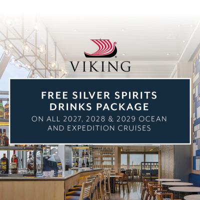 FREE Silver Spirits Drinks Package on Viking Ocean and Expedition cruises