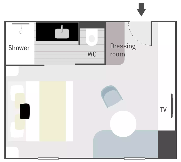 Junior Suite floor Plan