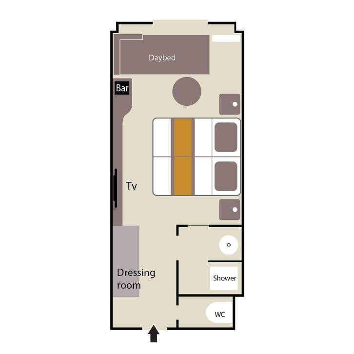 Window or Porthole Stateroom floor Plan