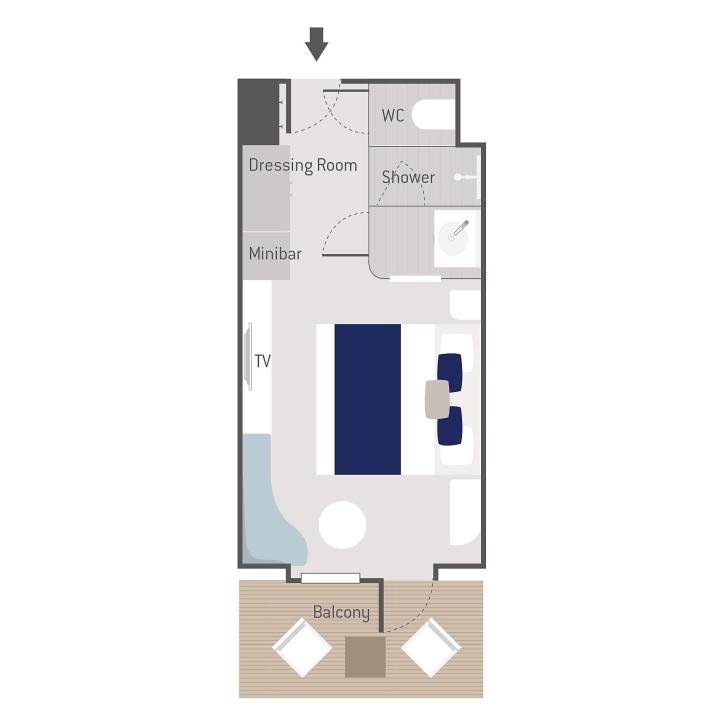 Upper Decks Balcony Stateroom floor Plan