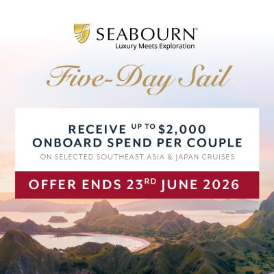 Seabourn Five Day Sale - Up to $2,000 onboard spend